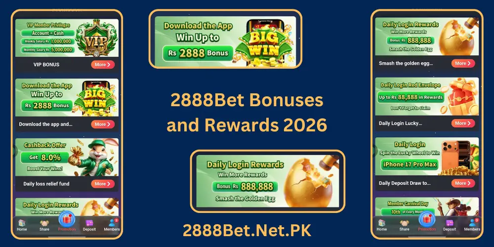 2888Bet Bonuses